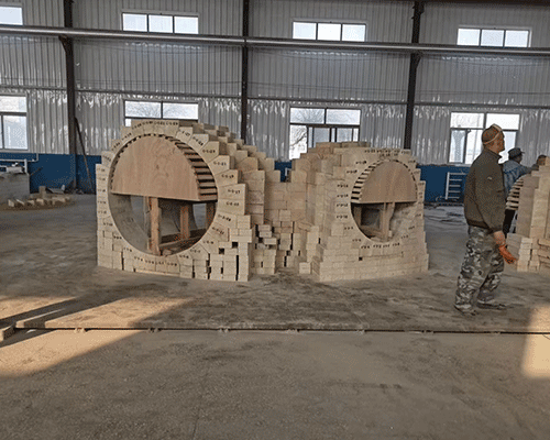 熱風爐燃燒口組合磚，紅柱石磚